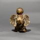 Vintage Brass Baby Riding Elephant Statue for Collection