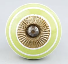 Lime Green White Knob