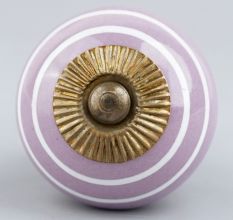 Purple Striped Small Ceramic Knobs