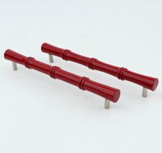Red handmade Wooden Door Handles for Dresser-1 Piece (11 Inches)