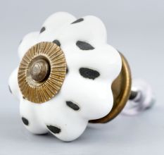 White Etched Melon Knob