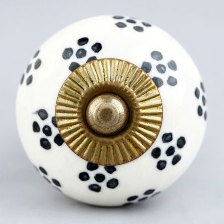 Black Tiny Flower Cabinet Knob