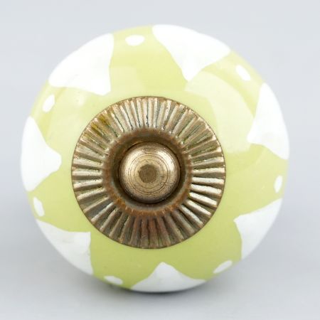 Lime Heart Ceramic Drawer Knob
