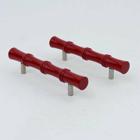 Red handmade Wooden Door Handles for Drawer-1 Piece (7 Inches)