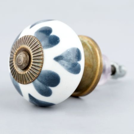 Grey Heart Ceramic Knob (1)