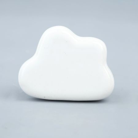 White Cloud Ceramic Knob