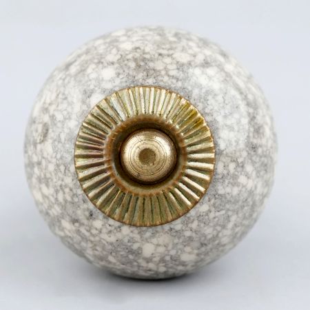 Marble Cream Crackle Ceramic Cabinet Knob
