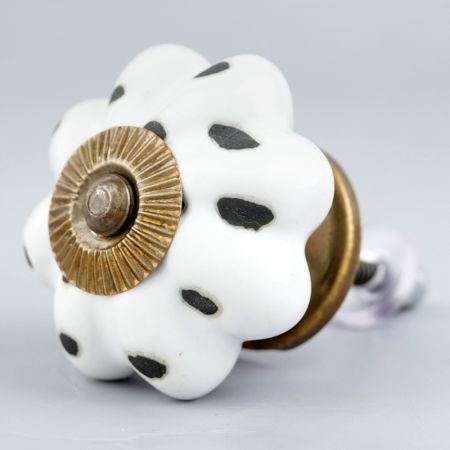 White Etched Melon Knob