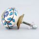 Blue Tiny Flower Leaf Cabinet Knob