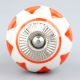 Orange Heart Painted Knob