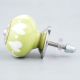 Lime Heart Ceramic Drawer Knob