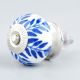 Navy Blue Leaf Ceramic Knob
