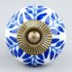 Navy Blue Leaf Ceramic Knob
