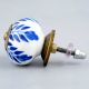 Navy Blue Leaf Ceramic Knob
