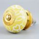 Yellow Leaf Ceramic Floral Drawer Knob Online