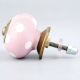 Pink Polka Dotted Small Ceramic Cabinet Knobs
