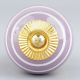 Purple Striped Small Ceramic Knobs