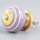 Purple Striped Small Ceramic Knobs