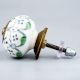 Grey Dotted Ceramic Floral Cabinet Knobs