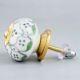 Grey Dotted Ceramic Floral Cabinet Knobs