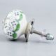 Grey Dotted Ceramic Floral Cabinet Knobs