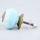 Turquoise Etched Ceramic Knob 39
