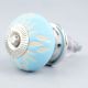 Turquoise Etched Ceramic Knob 39