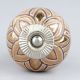 Golden Flower Ceramic Dresser Knob