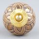 Golden Flower Ceramic Dresser Knob