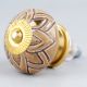 Golden Flower Ceramic Dresser Knob