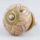 Golden Flower Ceramic Dresser Knob