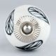 White Ceramic Floral Dresser Knob