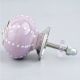 Purple Ceramic Floral Cabinet Knob