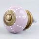 Purple Ceramic Floral Cabinet Knob