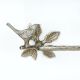 Silver Brass Bird Design Set of 4 Bathroom Hardware Accessories