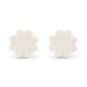 Stone Flower Shaped White Drawer Knob-1 Piece
