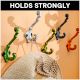 6 Pieces Multicolor Double Prong Iron Decorative Wall Hooks