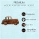 Natural Wooden Adhesive Car Design Wall Hooks-3 Pieces