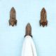 Natural Wooden Adhesive Rocket Shape Coat Wall Hook-Pack of 3