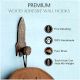 Natural Wooden Adhesive Rocket Shape Coat Wall Hook-Pack of 3