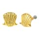 Handmade Golden Brass Scallop Shell Knob – Elegant Cabinet and Drawer Pull-1 Piece