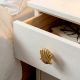 Handmade Golden Brass Scallop Shell Knob – Elegant Cabinet and Drawer Pull-1 Piece