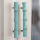 Turquoise handmade Wooden Door Handles for Drawer-1 Piece (7 Inches)