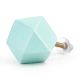 Turquoise Geometric Wooden Cabinet Knob