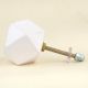 White Geometric Wooden Cabinet Knob