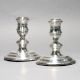 Vintage English Sterling Silver RC Maker Candle Stand in Pair