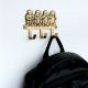 Golden Brass Four Monkeys Wall Hook