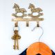 Running Two Horse Brass Wall Hook | Decorative Antique Finish Wall Hanger