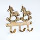 Running Two Horse Brass Wall Hook | Decorative Antique Finish Wall Hanger