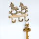 Running Two Horse Brass Wall Hook | Decorative Antique Finish Wall Hanger